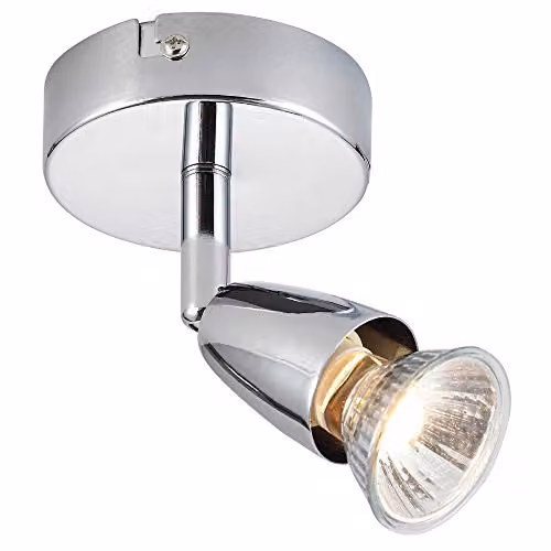 Loops Modern Adjustable GU10 Ceiling Spotlight in Chrome