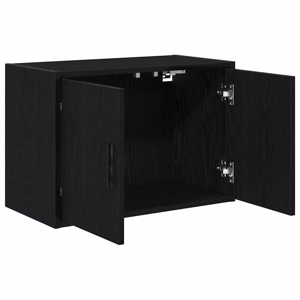 Berkfield Home Wall Mounted Garage and Workshop Cabinet in Black Matt MDF – 4