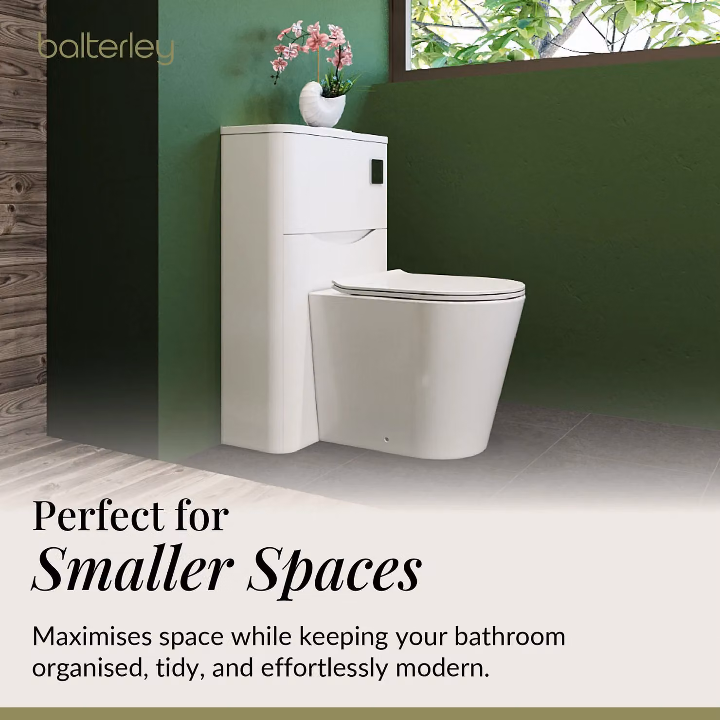 Balterley White Floor Standing Concealed Cistern Toilet Unit with Hinged Doors, Width: 55 cm – 3