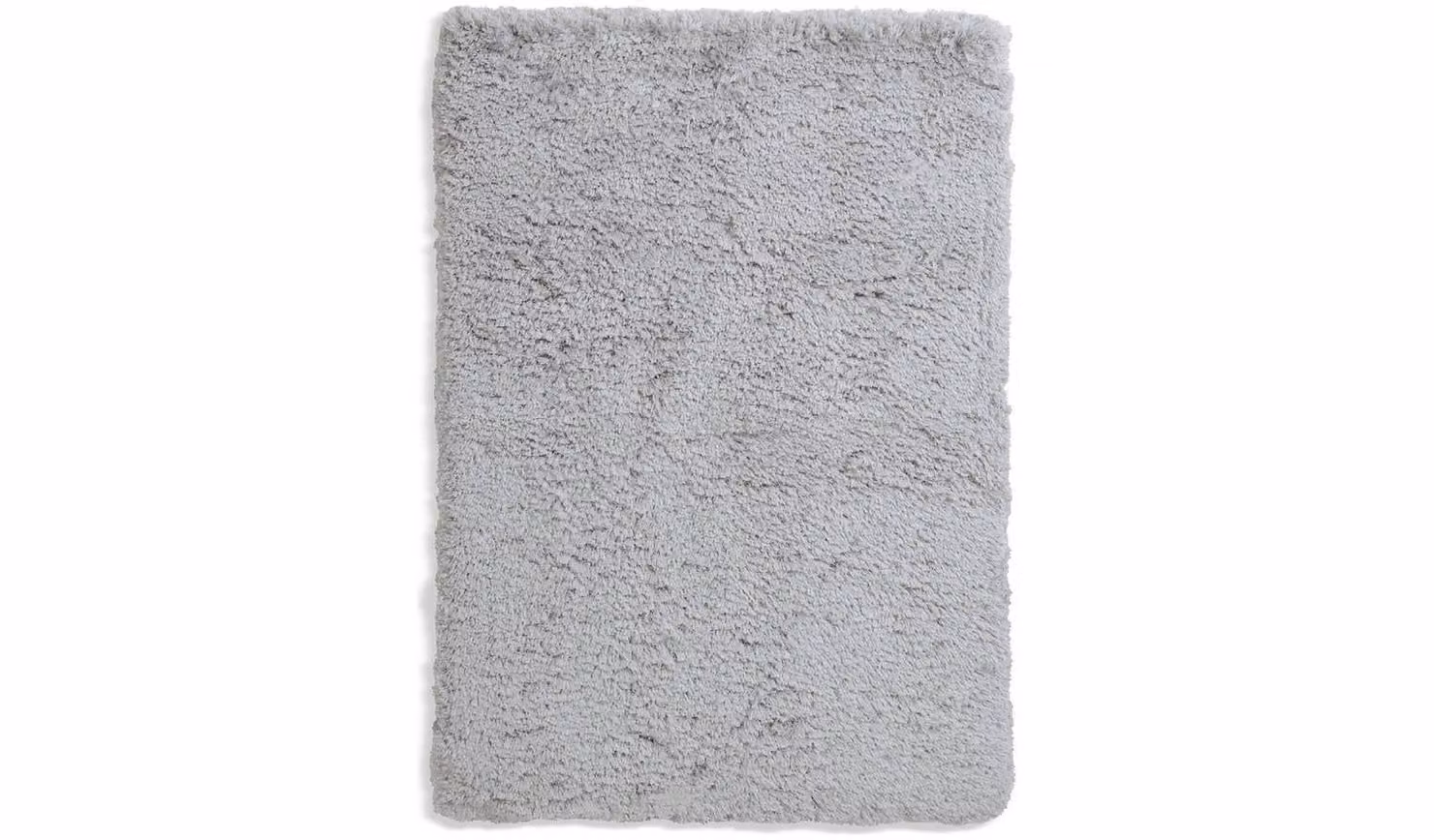 Airmaster Plain Silver Shaggy Rectangular Rug, W: 230 cm, D: 160 cm
