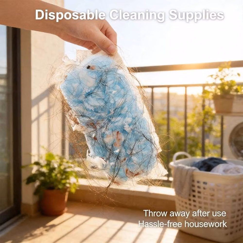 FLAVORA 52 Pcs Dust Magnet Fluffy Duster Refill Kit in Blue, W/D/H: 100 x 15 x 15 cm – 4
