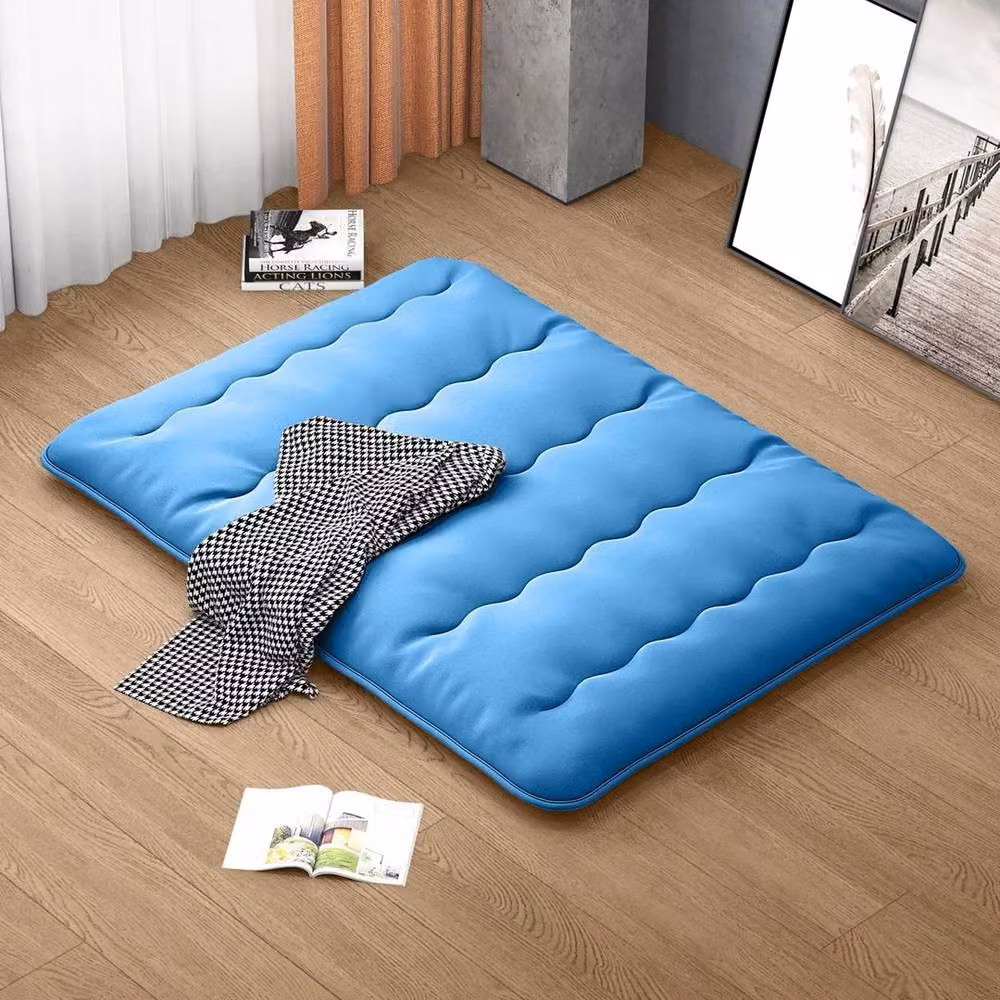 Kelvenix Blue King Size Futon Floor Mattress Pad with Removable Cover, W/D/H: 200 x 150 x 10 cm – 3