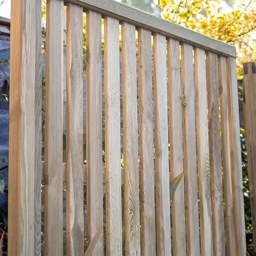 Forest Garden Brown Wooden Vertical Slatted Trellis Screen, Pack of 4, H: 180 cm x W: 90 cm x D: 90 cm – 2