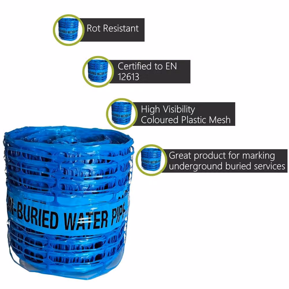 Pegdev Blue Detectable Mesh Water Pipe Marker Beacon – 2