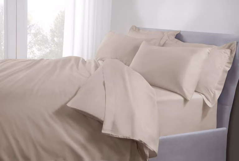 The Linen Consultancy TLC 5 Star Hotel Concept 500TC Cotton Sateen Standard Pillowcase, 4 Pack, Taupe
