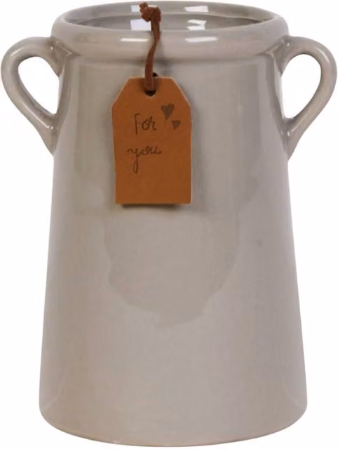 Four Candle Grey For You Ceramic Vase H: 18 cm