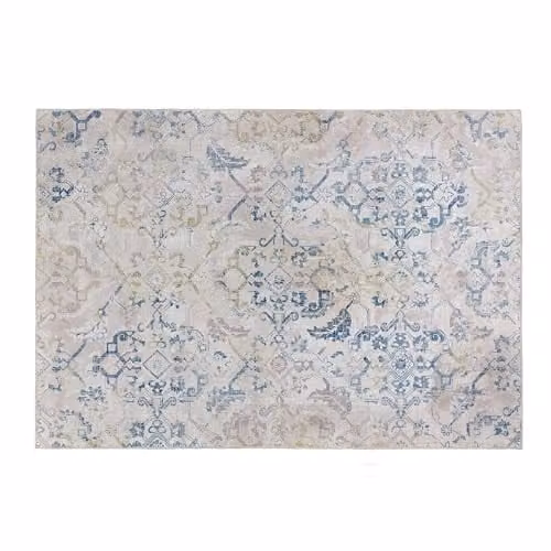Phoenox Textiles Limited Origins Washable Florence Chenille Rug in Blue, Green and White, W: 160 cm, L: 230 cm