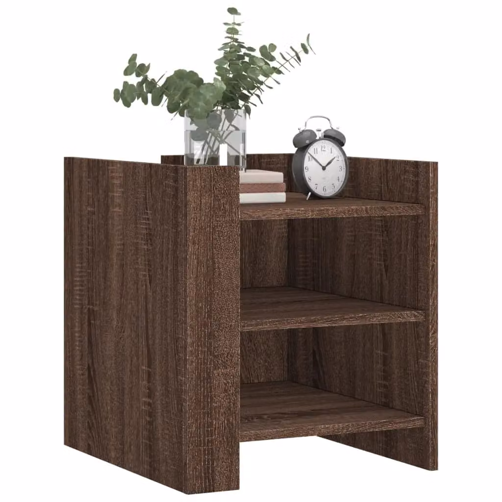 Berkfield Home Brown Oak Bedside Cabinet W/D/H: 45 x 50 x 50 cm – 3