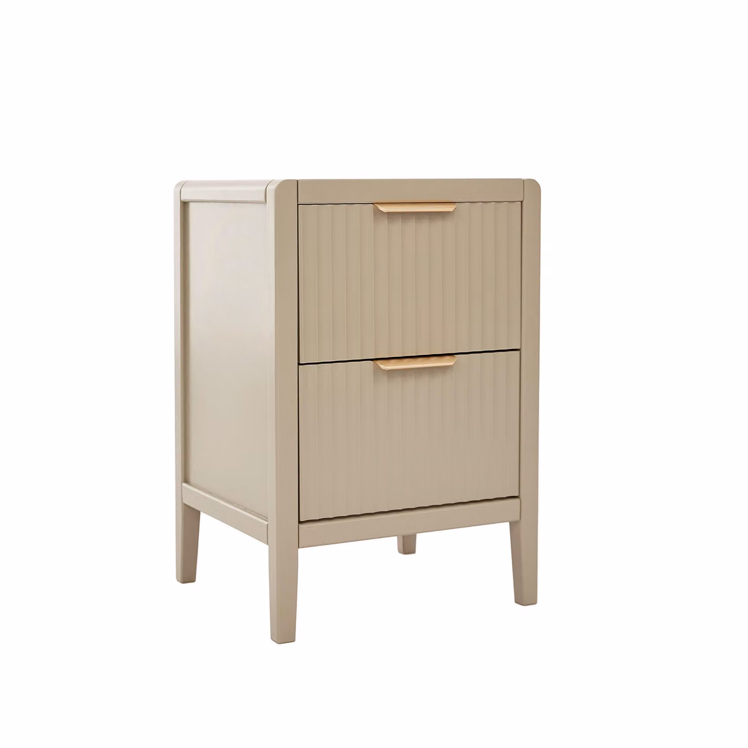 Cabinet Bits Castel 2 Drawer Bedside Table in Beige – 2