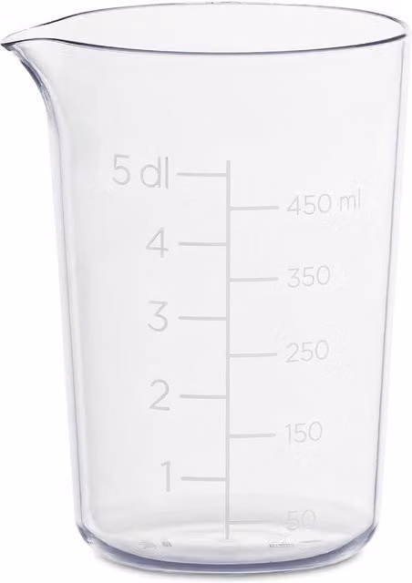 SmartStore Transparent Plastic Measuring Cup with Printed Scale, 500 ml