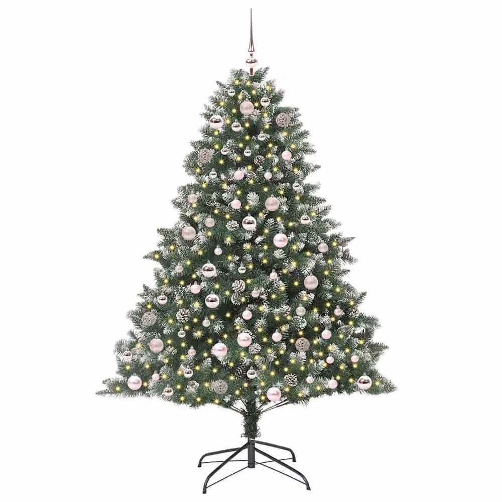 Berkfield Home Artificial Christmas Tree in Green, W/D/H: 126 x 126 x 180 cm – 2