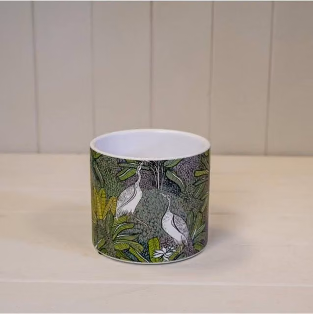 KDMD Green and Multicolour Stork Pot 11mm
