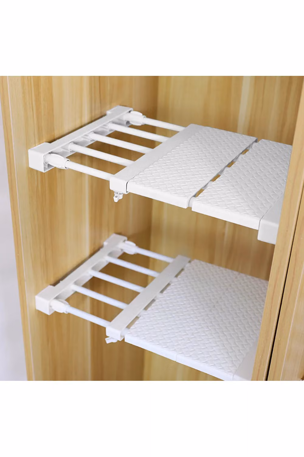 Living and Home Multiuse Scalable Wardrobe Storage Organizer Divider Rack, White, Width: 30-40 cm – 2