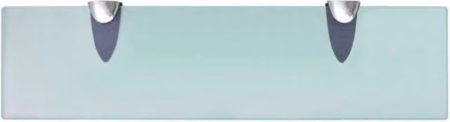 Berkfield Home Modern Floating Glass Wall Shelf, Clear, W: 40 cm, D: 10 cm, Thickness: 8 mm