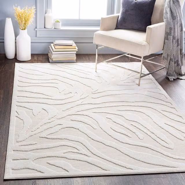Livabliss Greenwich Modern Beige In- & Outdoor Geometric Rug in Cream, W: 200 cm, D: 275 cm