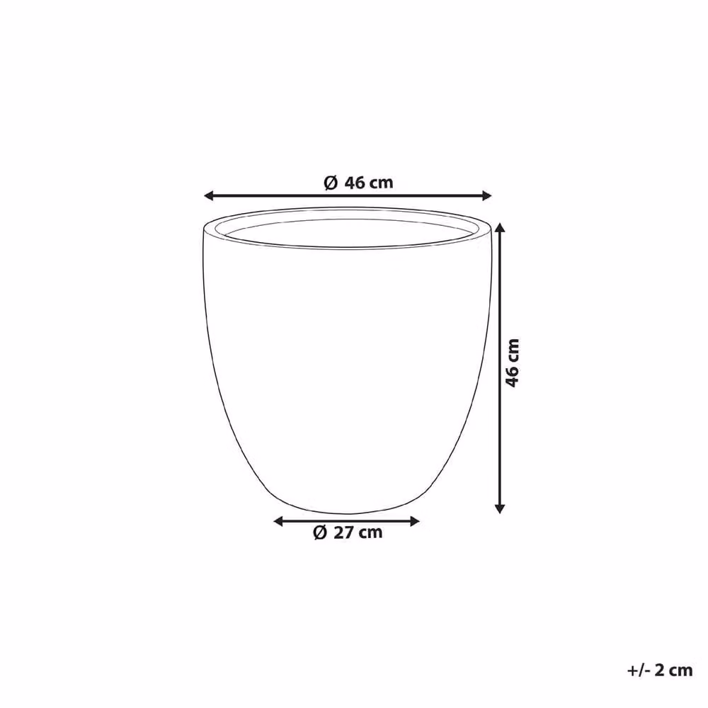 Wyld and Coco Gardenia Round Plant Pot, Grey, Diameter: 46 cm – 4