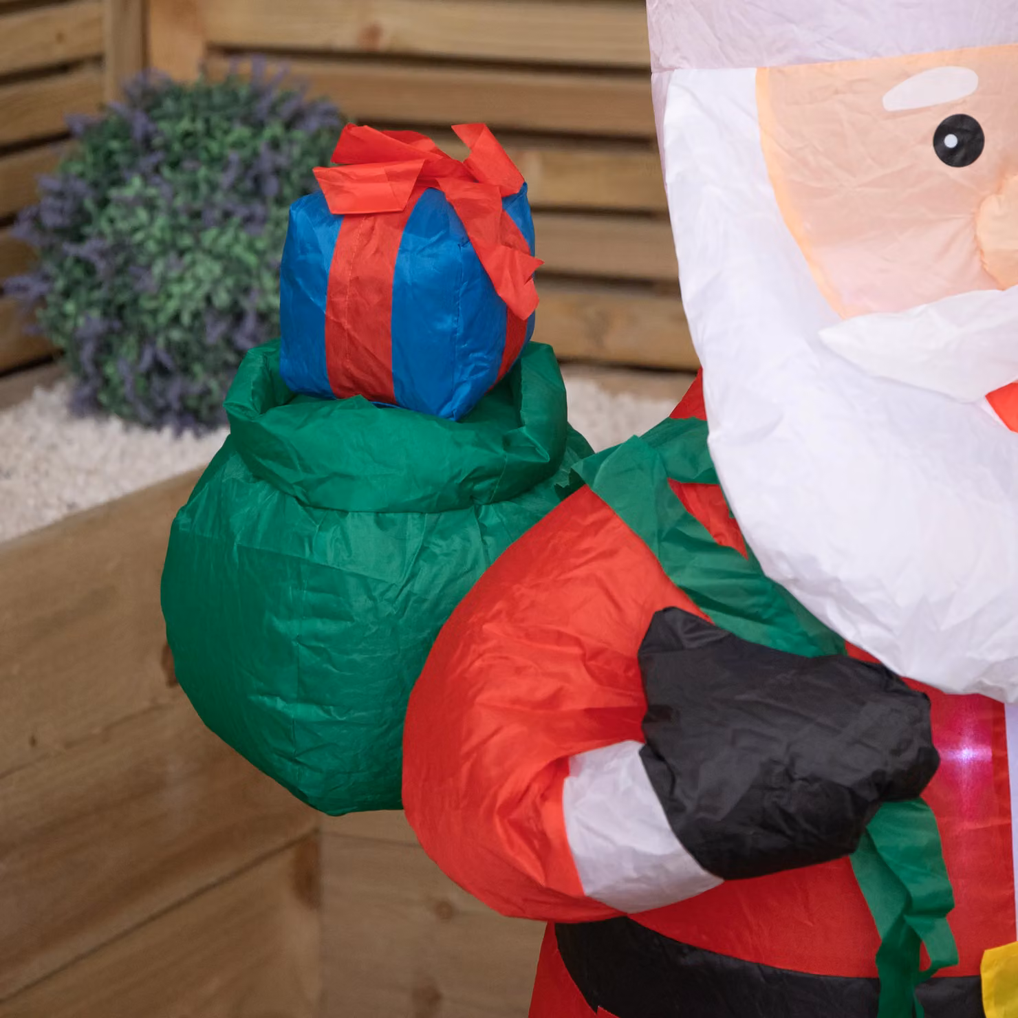 Samuel Alexander Red Light Up Standing Santa Inflatable Christmas Decoration with LEDs, Height: 120 cm – 3
