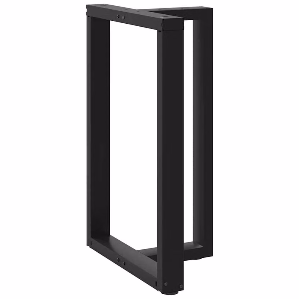 Berkfield Home Modern T-Shaped Bar Table Legs, 2 Pieces, Black Steel, W: 60 cm, D: 35 cm, H: 90-91 cm – 2