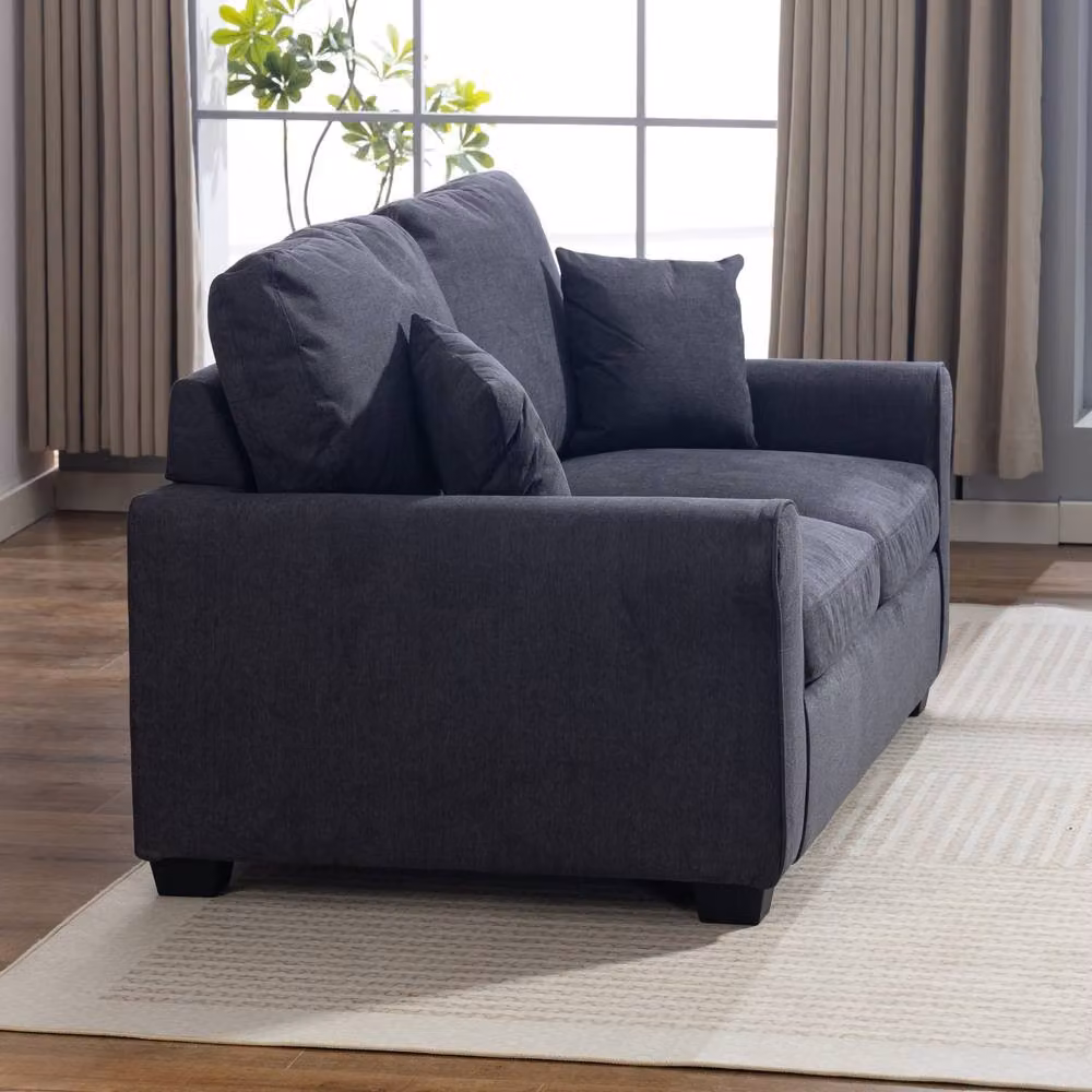 Artemis Home Lewiston 3 Seater Fabric Pull Out Sofabed in Grey – 2
