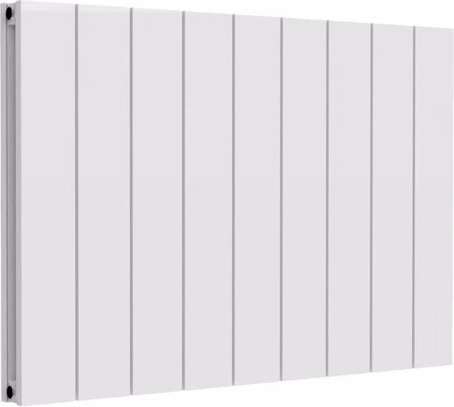 Bathroom Kingdom Casina White Double Flat Panel Horizontal Aluminium Radiator W: 600 mm, H: 850 mm