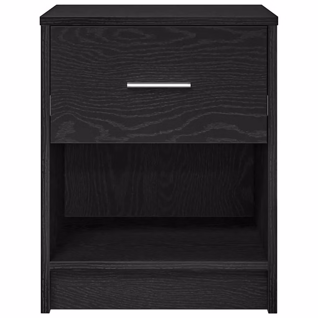 Berkfield Home Set of 2 Modern Wall-Mounted Bedside Cabinets with Drawer in Black and Grey, W: 40 cm, D: 34 cm, H: 50 cm – 3