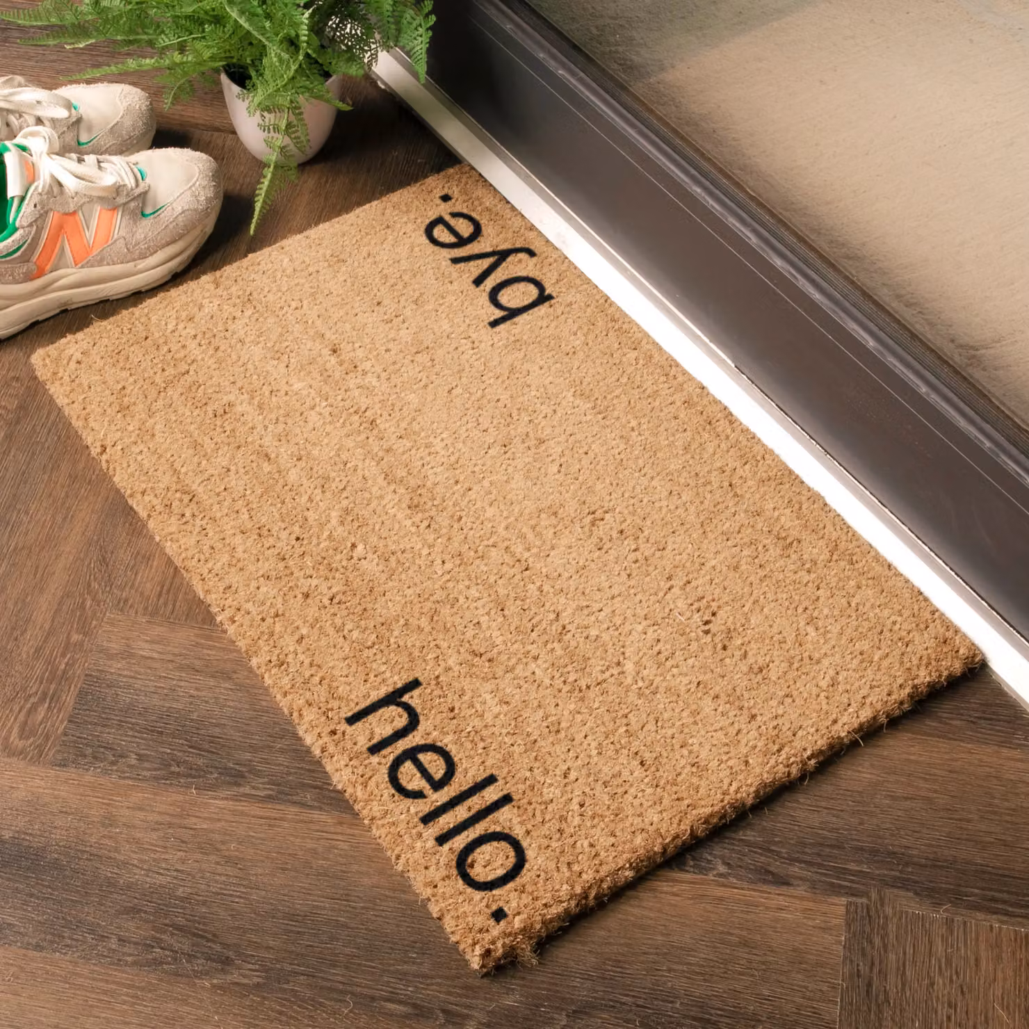 Artsy Mats Hello Bye Doormat in Black and Brown, W: 60 cm, D: 40 cm – 3