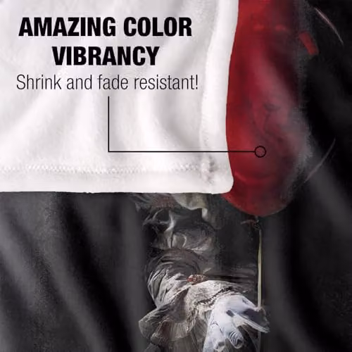LOGOVISION It You'll Float Too Halloween Poster Super Soft Fleece Throw Blanket, Multicolour, W: 152 cm, D: 127 cm – 3