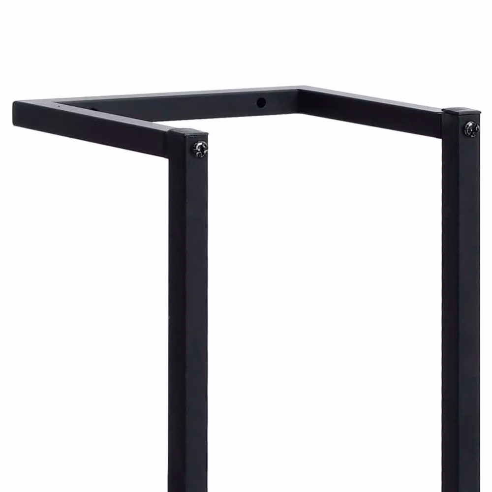 Berkfield Home Matt Black Metal Towel Rack, W/D/H: 25 x 20 x 95 cm – 3
