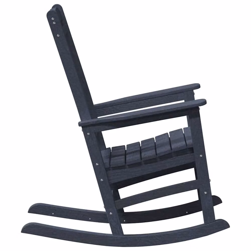 Berkfield Home Garden Rocking Chair in Navy Blue, W/D/H: 70 x 92 x 108 cm – 4