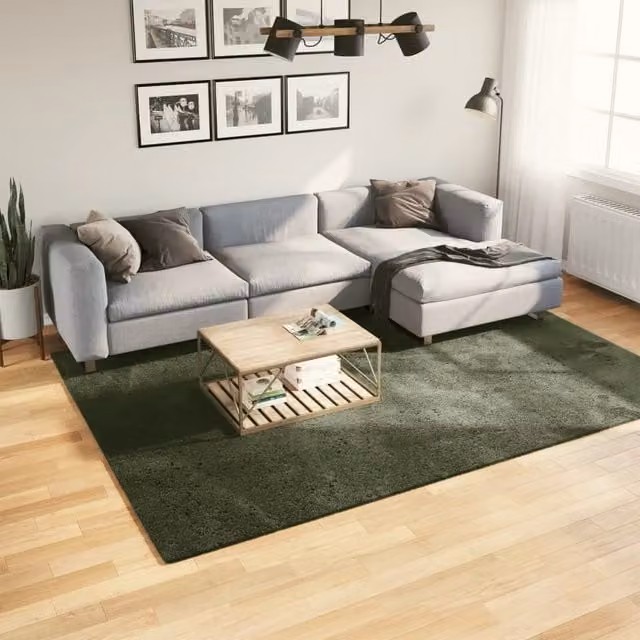 Berkfield Home HUARTE Short Pile Washable Rug, Forest Green, W: 200 cm, D: 280 cm – 1