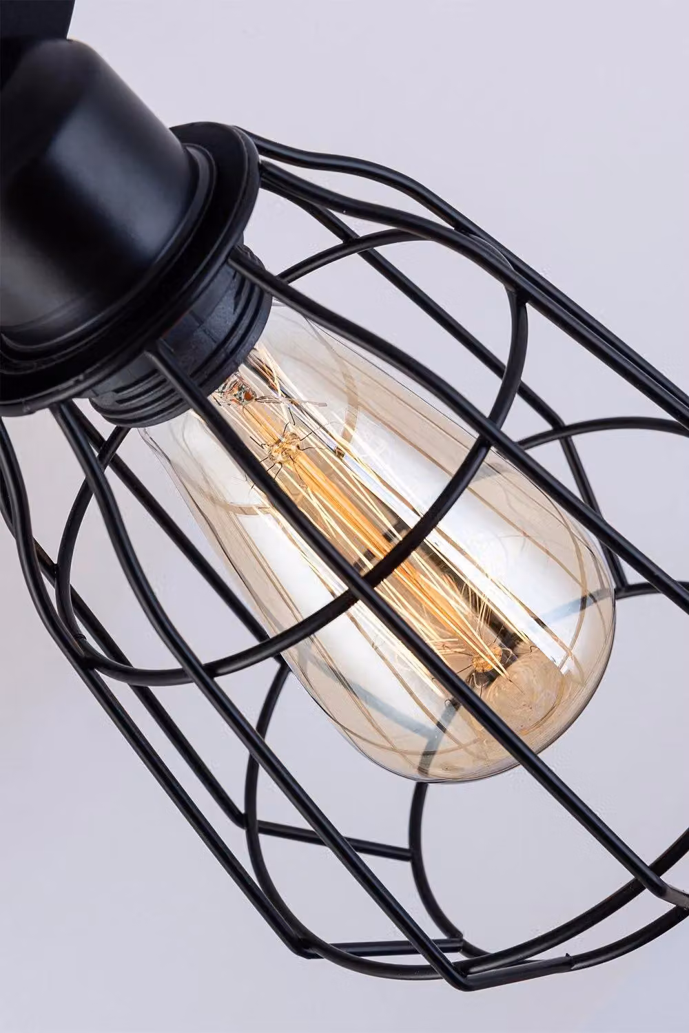 Harper Living Black Vintage Metal Caged Wall Lantern with E27 Cap – 8