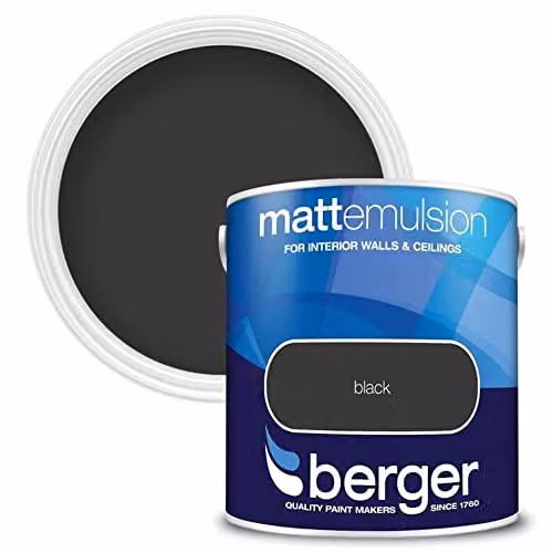 Berger Black Matt Water Based Emulsion 2.5 l