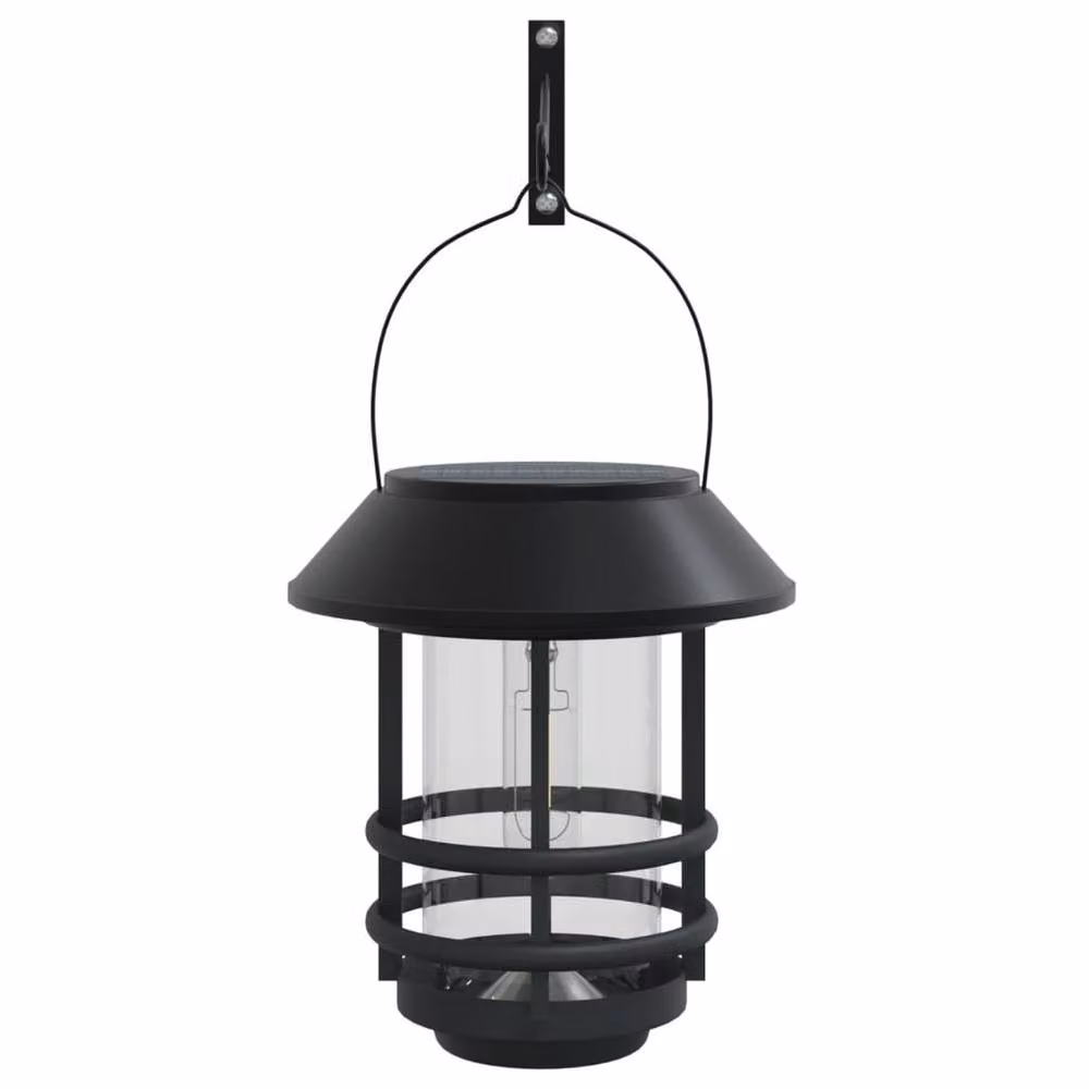 Berkfield Home Solar LED Outdoor Wall Lanterns, 2 Pack, Black and White – 3