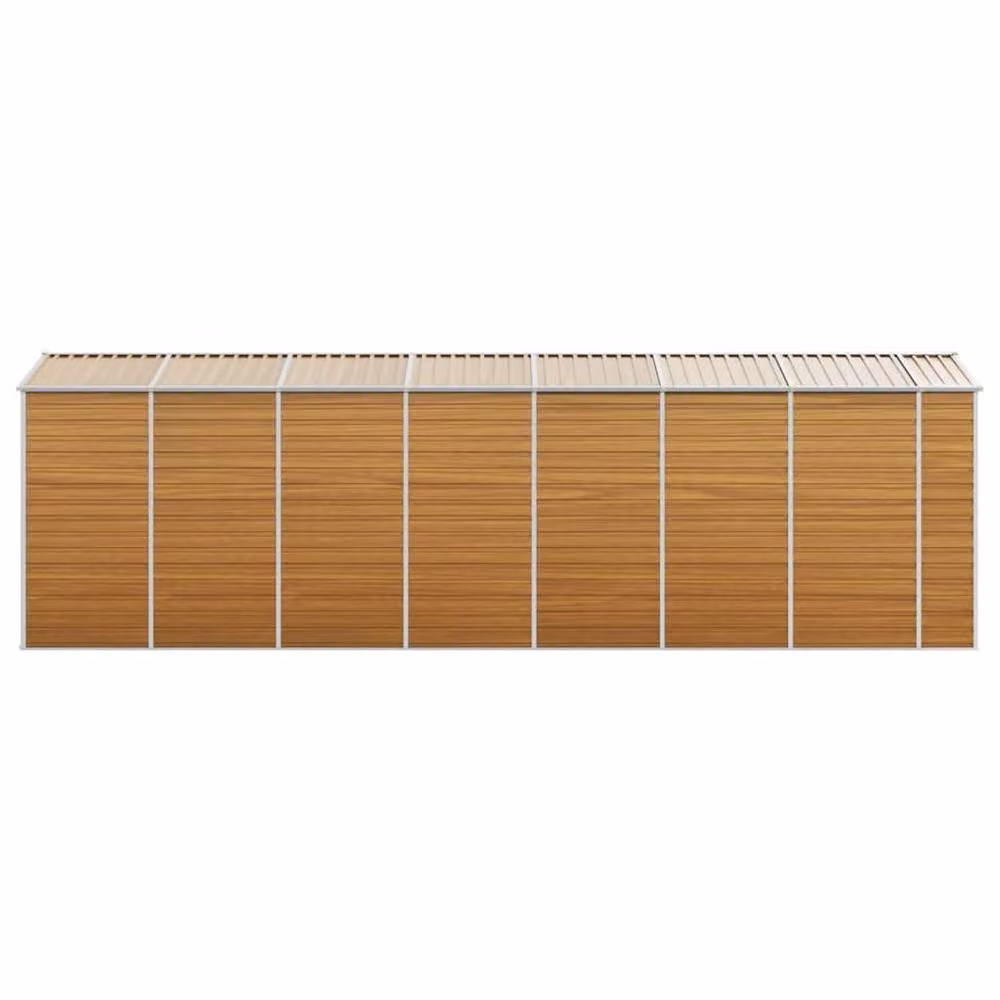 Berkfield Home Garden Shed in Light Brown, Galvanised Steel, W/D/H: 640 x 191 x 198 cm – 2