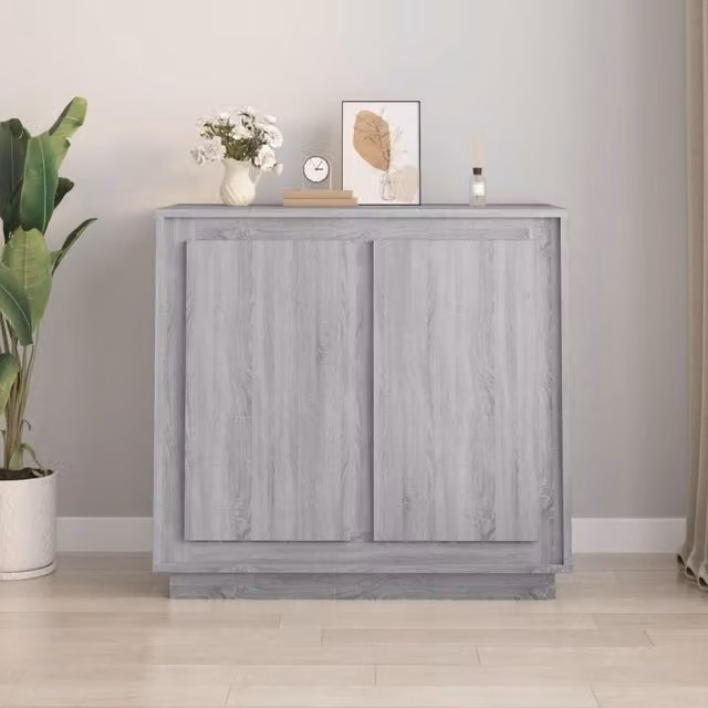 Berkfield Home Grey Sonoma Sideboard in Engineered Wood W/D/H: 80 x 34 x 75 cm – 1