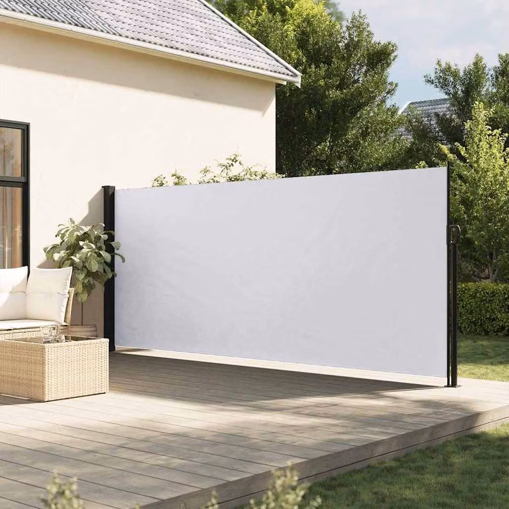 Berkfield Home Retractable Single Side Awning in White, W/H: 500 x 160 cm – 2