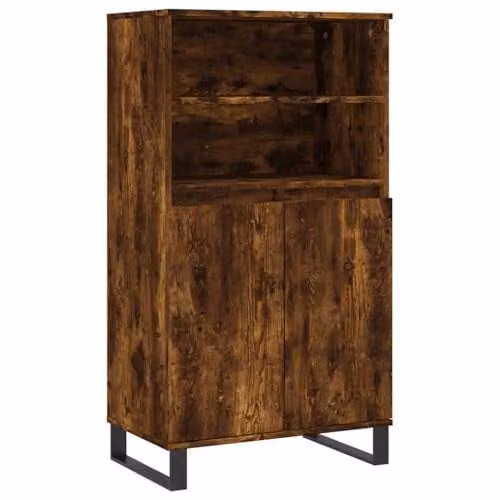 vidaXL Highboard in Smoked Oak, Brown Engineered Wood, W/D/H: 60 x 36 x 110 cm – 1