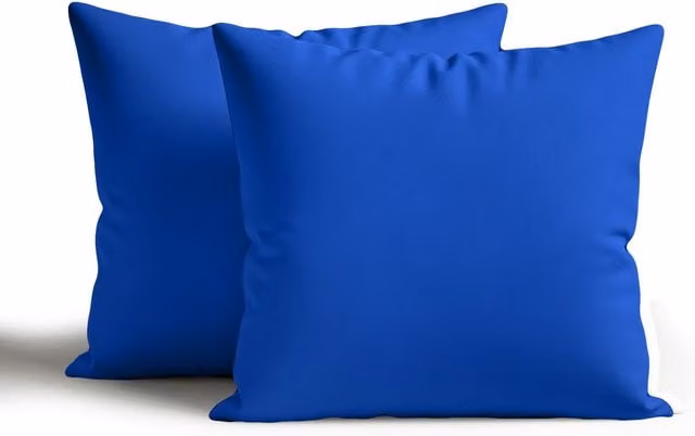 Snug City Waterproof Outdoor Square Garden Cushion Covers, Blue, Pack of 2, W/D/H: 60 x 60 x 60 cm
