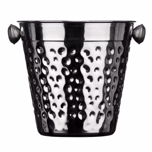 Premier Housewares Hammered Stainless Steel Ice Bucket, H13 x W16 x D14 cm, Silver – 2
