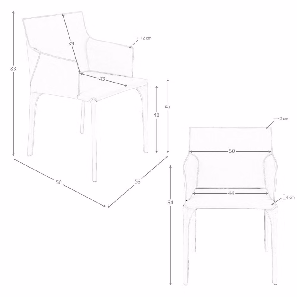 Angel Cerdá S.L. Mink Regenerated Leather Dining Chair in Brown – 5