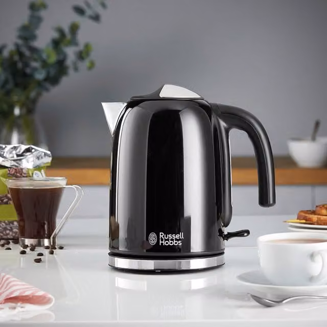 Russell Hobbs Colours Plus Kettle, Black, 1.7 l
