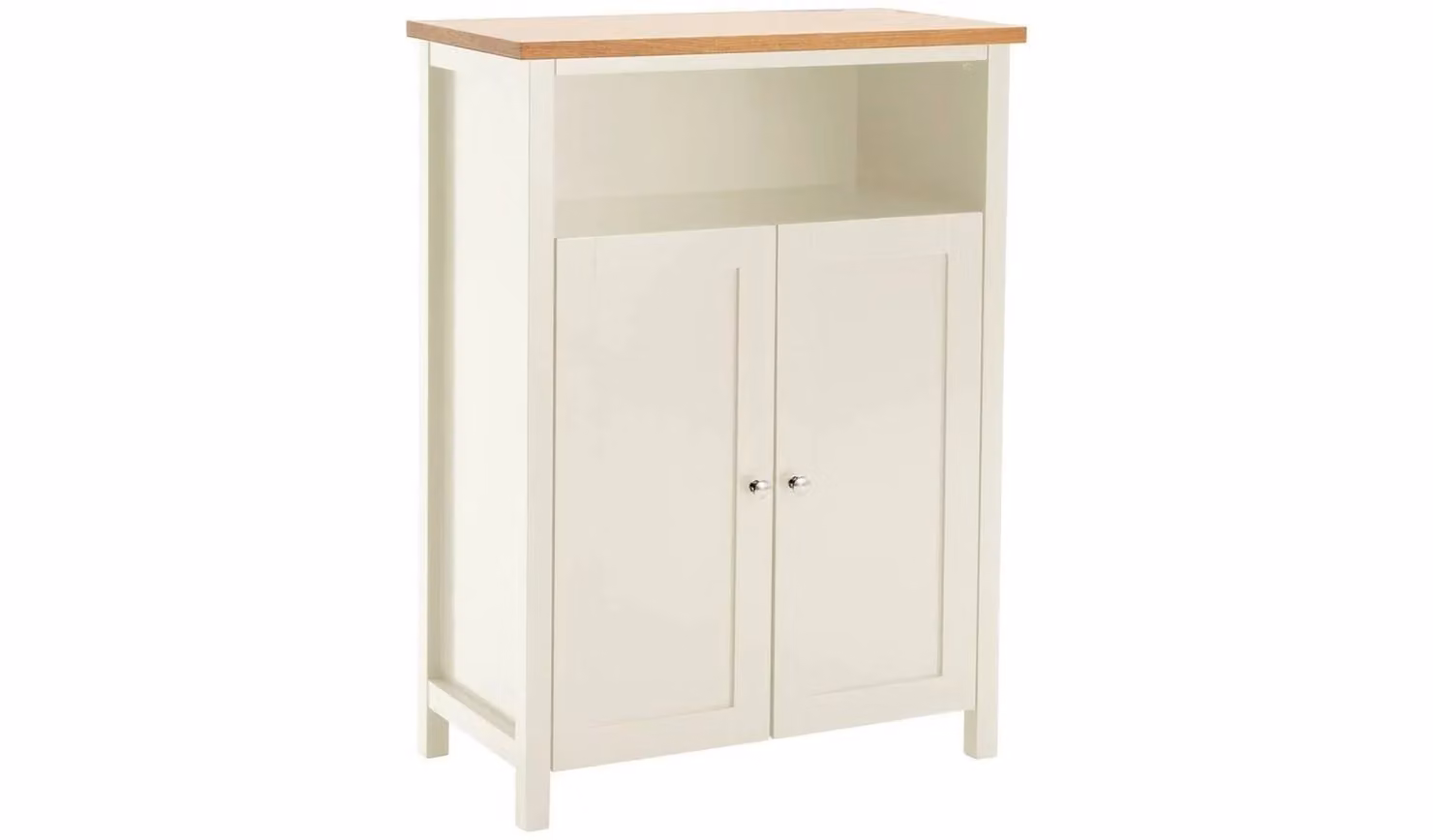 Cheap Furniture Warehouse Livingston Double Unit Beige Bathroom Cabinet with Internal Shelves H 86 cm x W 63 cm x D 33 cm