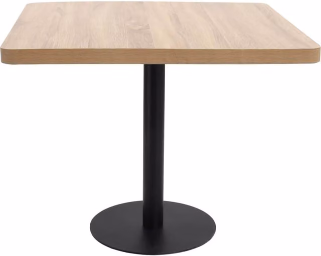 Berkfield Home Bistro Table in Light Brown, W/D: 80 x 80 cm – 1