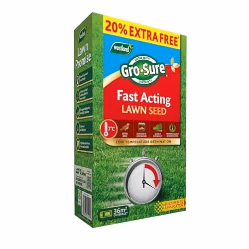 Westland GRO Sure Fast Acting Lawn Seed, 30m2+20%