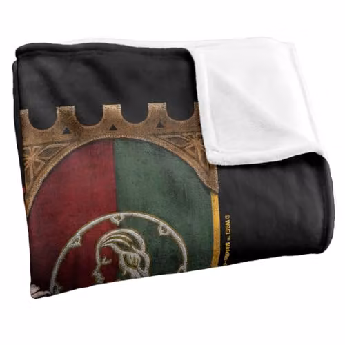 LOGOVISION Lord of the Rings War of the Rohirrim Hera Shieldmaiden of Rohan Homage Super Soft Fleece Throw Blanket, Multicolour, W: 152 cm, D: 127 cm – 2