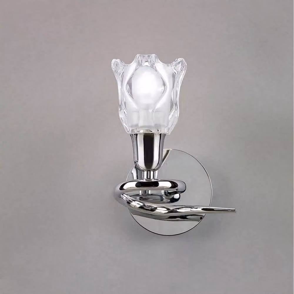 Netlighting Amel Switched Wall Lamp in Polished Chrome and Grey with GU10 Socket – 2