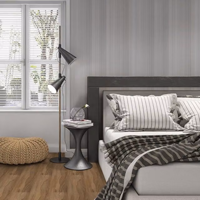 Neptune Matt Stripes Bathroom Wall Panel, Dark Grey, W: 100 cm, H: 240 cm, D: 1 cm