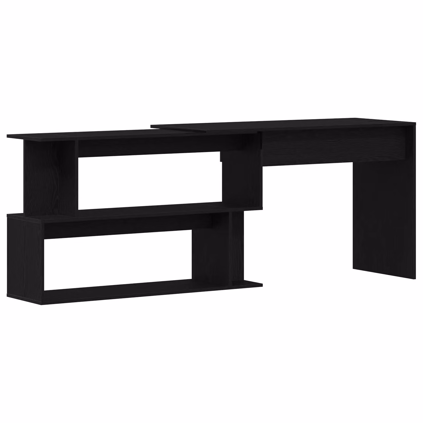 Berkfield Modern Writing Desk in Black Oak, W/D/H: 200 x 50 x 76 cm – 2