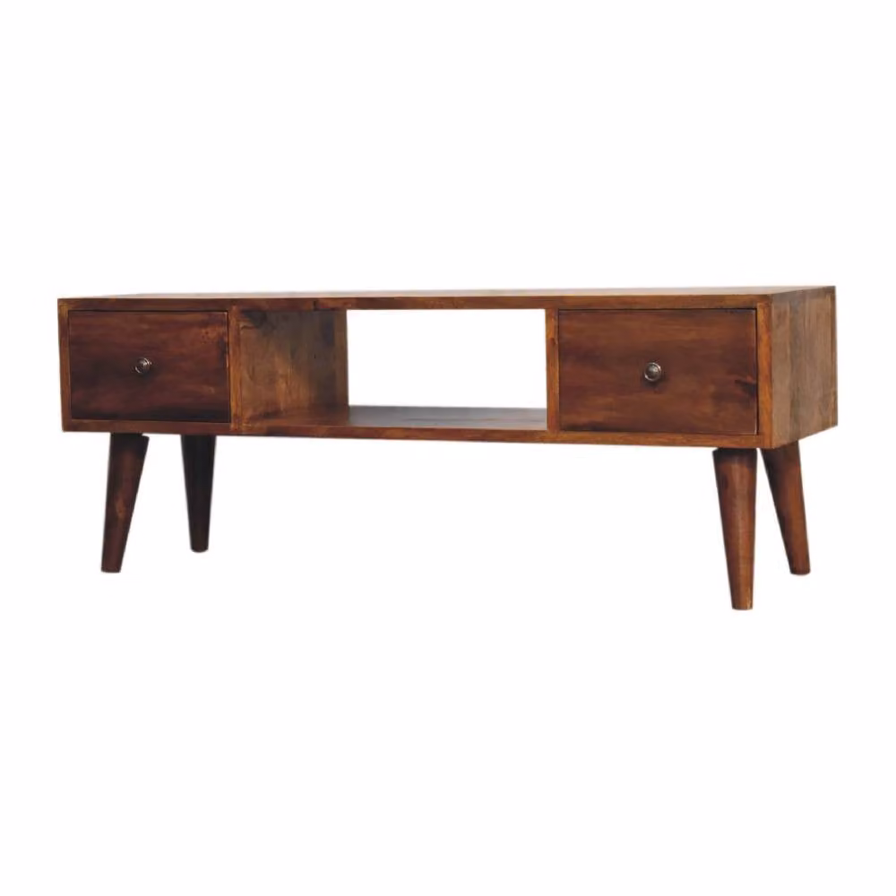 STILVORA Rectangular Mango Wood Coffee Table in Brown – 2