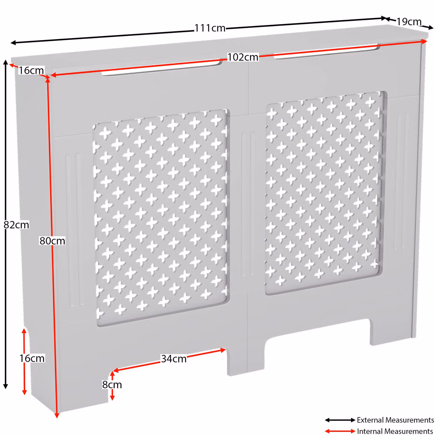 Home Discount Vida Designs Oxford MDF Radiator Cover Heating Cabinet in White – 2